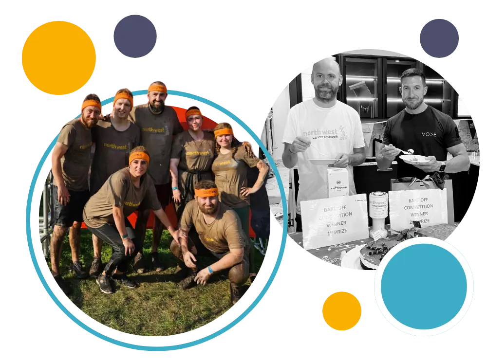 Corporate team at tough mudder, plus a bake sale at james james kitchen 