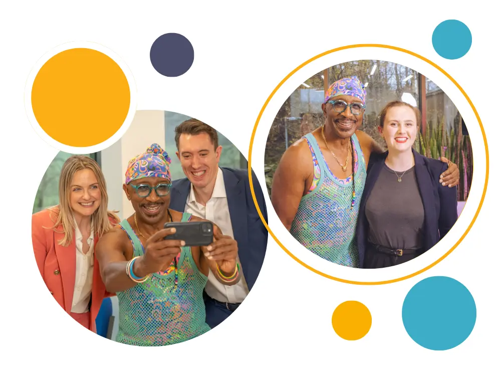 Research team and Mr Motivator