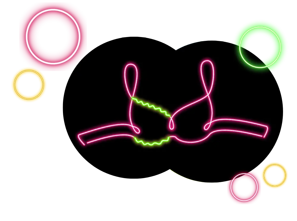 neon bra graphic 