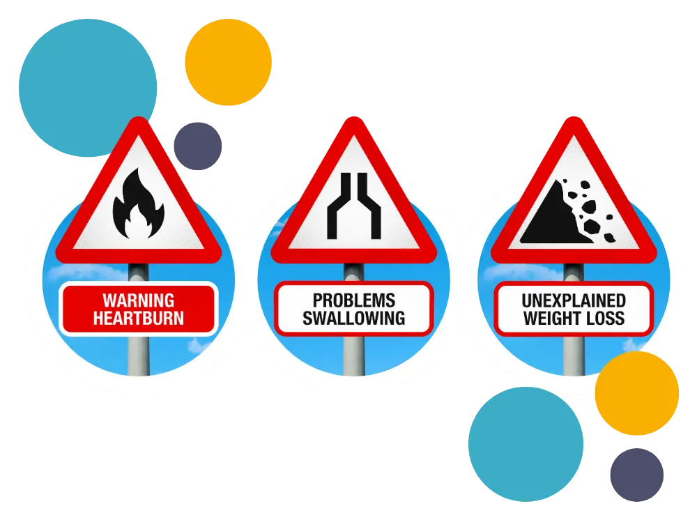 ROAD SIGNS WITH oesophageal symptoms on 